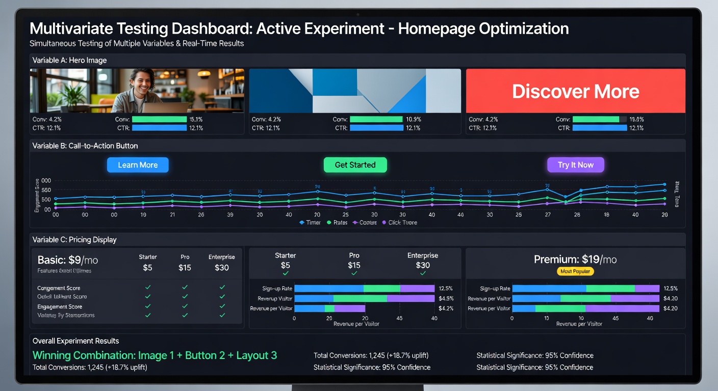 Multivariate Testing Interface